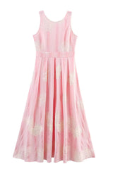 Crochet Sleeveless Backless Maxi Dress In Pink