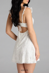 Butterfly Lace-Up Skater Dress