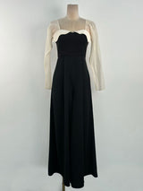 JENNY TULLE SLEEVE SQUARE NECK MAXI DRESS IN BLACK