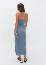 Odessa Dress in Sidewalk Grey