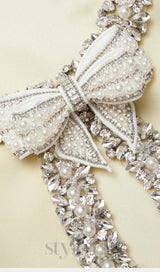 Yellow Crepe Bow Mini Dress