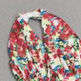 HALTERNECK BACKLESS TIGHT-WAISTED IRREGULAR DRESS