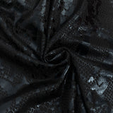 ANIMAL PRINT HALTER DRAPED MIDI DRESS BLACK