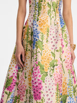 zenobia colorful print Jacquard sleeveless maxi Dress