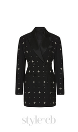 Cachi Diamante Embellished Blazer Mini Dress