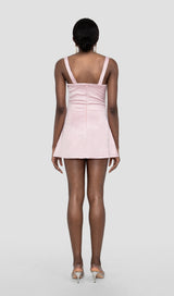 PINK SATIN MINI DRESS