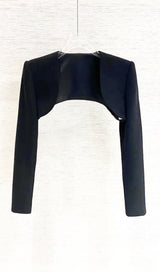 SLEEVELESS HALTER DRESS WITH PINK FLOWERS IN BLACK