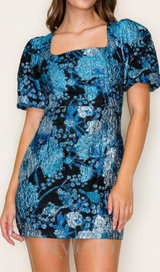 molly jacquard backless mini dress