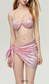 Darrah Pink Pearl Three-Piece Swimsuit