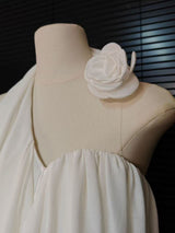Meeri White Halter Drape Top & Wide-Leg Pants Set