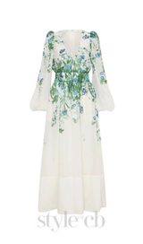 MADRID FLORAL PRINT MIDI DRESS