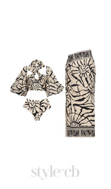 MAUREEN PRINTED BIKINI THREE PIECE SET