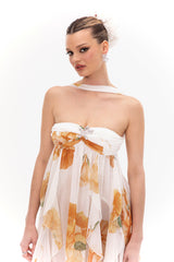 joanna Floral Halter Backless Split Maxi Dress