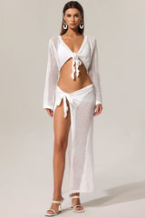 KIavia Hollow Out High Slit Two-Piece Set