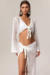 KIavia Hollow Out High Slit Two-Piece Set