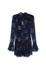 Purple Floral Cocktail mini Dress