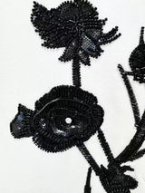 VENUS FLORAL EMBROIDERY BEAD MINI DRESS