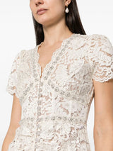 FLORAL LACE MIDI DRESS