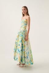 nancy violette Bubble Hem Maxi Dress in green