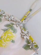 Lemon Yellow Strapless Long Cocktail Dress-Butter Cup