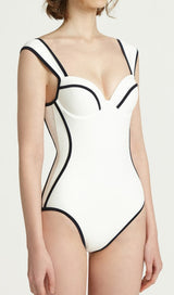 Darya White One-Piece Swimsuit