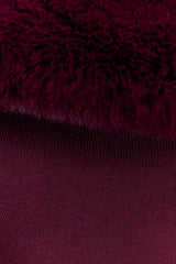 rebecca Faux Fur Knit Maxi Dress - Plum