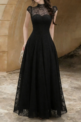 lace sequin A line midi dress