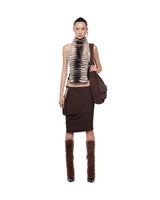 dora halter Backless Furry Top