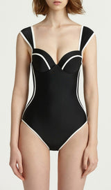 Darya Black One-Piece Swimsuit