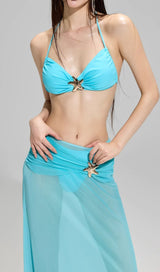 Deidra Blue Starfish Three-Piece Swimsuit