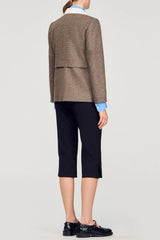 setlla Houndstooth suit jacket in brown