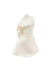 Calwa Asymmetric One Shoulder Flare Mini Dress