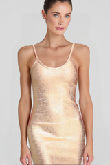 LUNE FEATHER BANDAGE DRESS