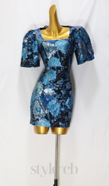 molly jacquard backless mini dress