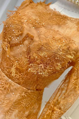 FLORAL AND RAMAGE EMBROIDERY MIDI DRESS