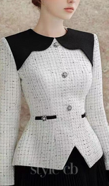 mandy two-tone pleated tulle suit