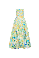 nancy violette Bubble Hem Maxi Dress in green