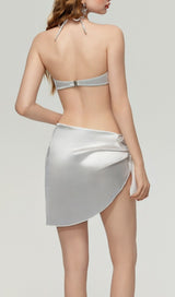 Darrah White Pearl Three-Piece Swimsuit