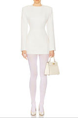 hedda Crepe Suit mini Dress in white