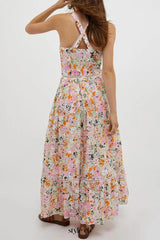 samantha Multicolor Cotton Floral Midi Dress