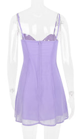 CHRISTIANA LAVENDER MINI DRESS IN PURPLE