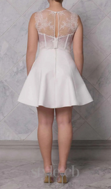 nude ombre off-white under-bust corset mini skirt set