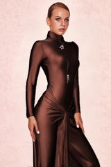 LONG SLEEVE TWISTED MAXI DRESS