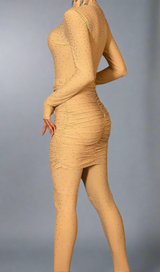 BELEN NUDE RHINESTONE THREE PIECE SET