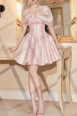 STRAPLESS SEQUIN MINI DRESS IN PINK