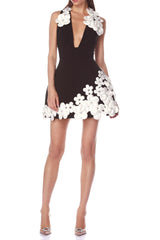 Black and White Mini Dress