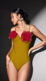 WESSON FLOWER ONE PIECE SWIMSUIT IN GREEN