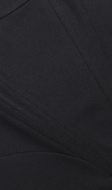 STRAPLESS FEATHER CORSET DRESS IN BLACK Dresses styleofcb