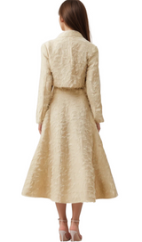 Karine white fringed jacket & skirt matching set