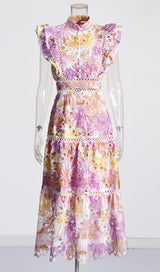 COLORFUL AMBA BOHEMIAN MIDI DRESS